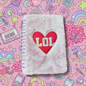 Limited Too Pink Fuzzy LOL Notebook